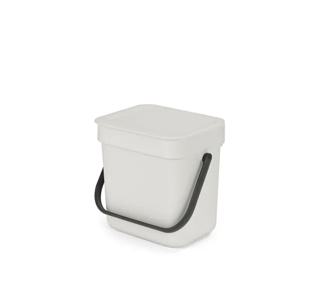 brabantia-sort-go-countertop-food-scraps-compost-bin-0-8-gal-3l-light-gray image 1