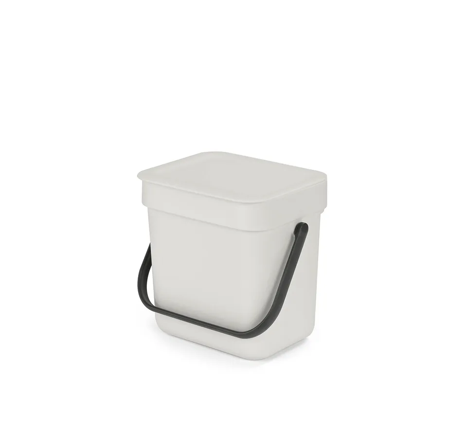brabantia-sort-go-countertop-food-scraps-compost-bin-0-8-gal-3l-light-gray image 1