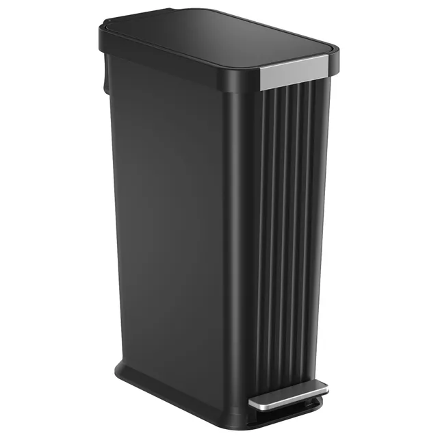 itouchless-13-2-gallon-50-liter-softstep-elongated-step-pedal-kitchen-trash-can- image 1