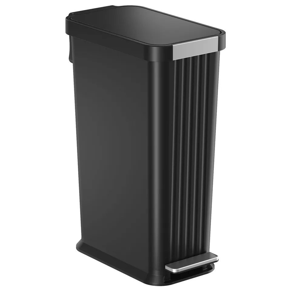itouchless-13-2-gallon-50-liter-softstep-elongated-step-pedal-kitchen-trash-can- image 1