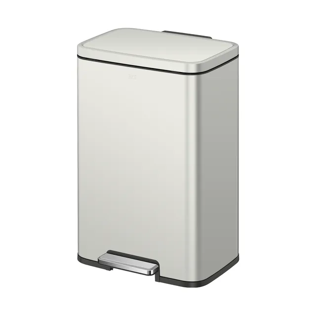 eko-madison-matte-grey-stainless-steel-50-liter-13-2-gallon-step-trash-can image 1