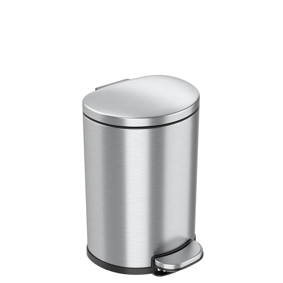 itouchless-softstep-7-liter-2-gallon-semi-round-stainless-steel-step-bathroom-tr image 1