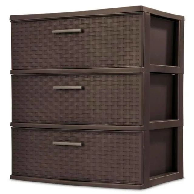 sterilite-3-drawer-wide-storage-tower-espresso image 1
