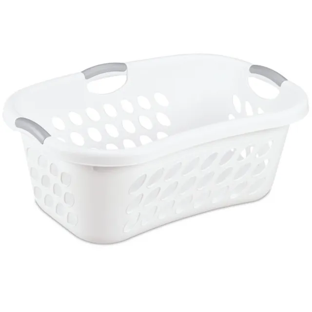 sterilite-6-pack-ultra-hiphold-laundry-basket-1-25-bushel-capacity-white-with-ti image 1