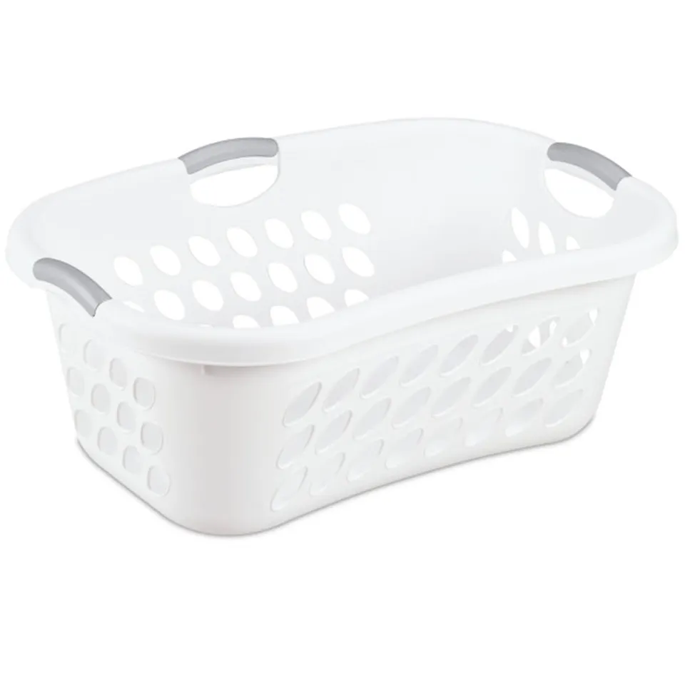 sterilite-6-pack-ultra-hiphold-laundry-basket-1-25-bushel-capacity-white-with-ti image 1