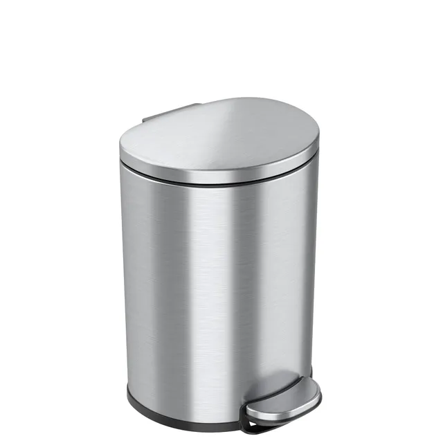 itouchless-11l-3-gal-softstep-stainless-steel-semi-round-step-bathroom-trash-can image 1