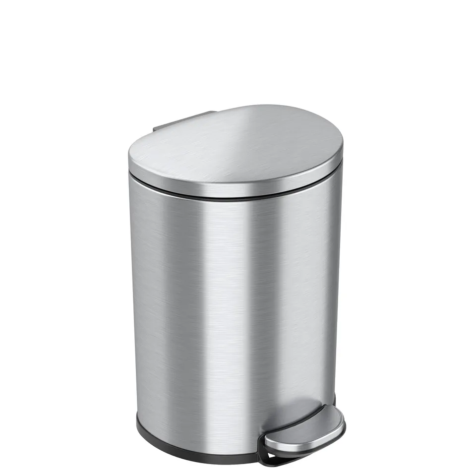 itouchless-11l-3-gal-softstep-stainless-steel-semi-round-step-bathroom-trash-can image 1
