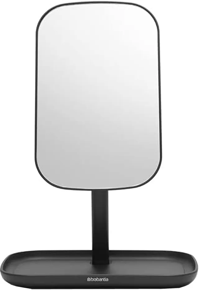 brabantia-renew-360-adjustable-vanity-mirror-with-stand-storage-tray-dark-grey image 1