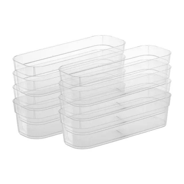 sterilite-narrow-storage-trays-with-sturdy-banded-rim-and-textured-bottom-clear- image 1