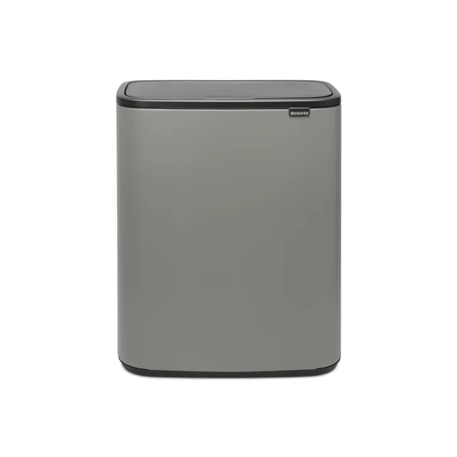 brabantia-bo-touch-top-kitchen-trash-can-16-gal-mineral-gray-soft-close-single-c image 1