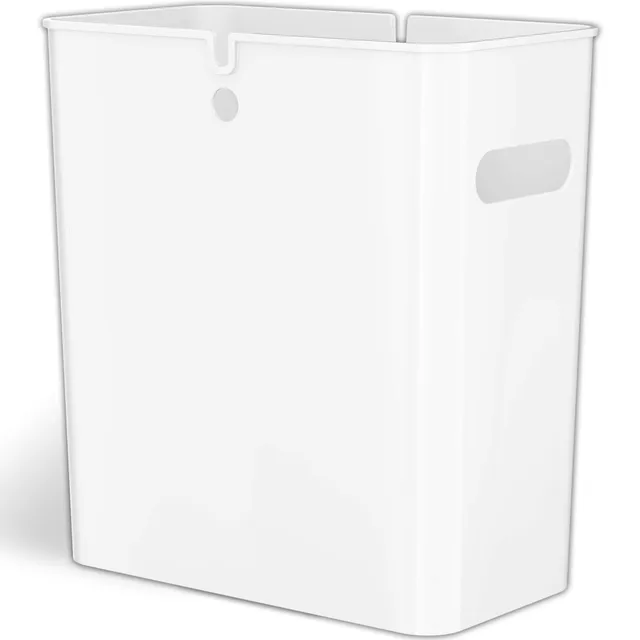 itouchless-slimgiant-4-2-gallon-slim-garbage-bin-with-handles-white image 1