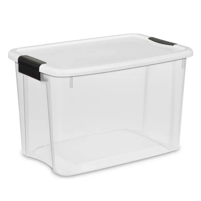 sterilite-ultra-latch-clear-storage-box-with-white-lid-30-quart-30-pack image 1