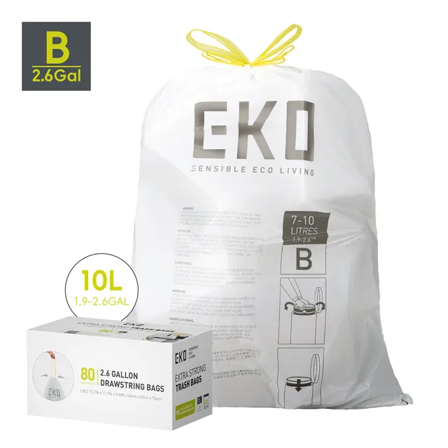 eko-code-b-2-6-gallon-7-10l-trash-bags-80-count-easy-dispense-roll image 1