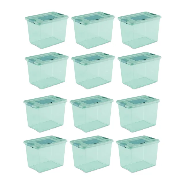 sterilite-25-qt-fresh-scent-stackable-storage-box-12-pack-with-odor-reducing-ven image 1
