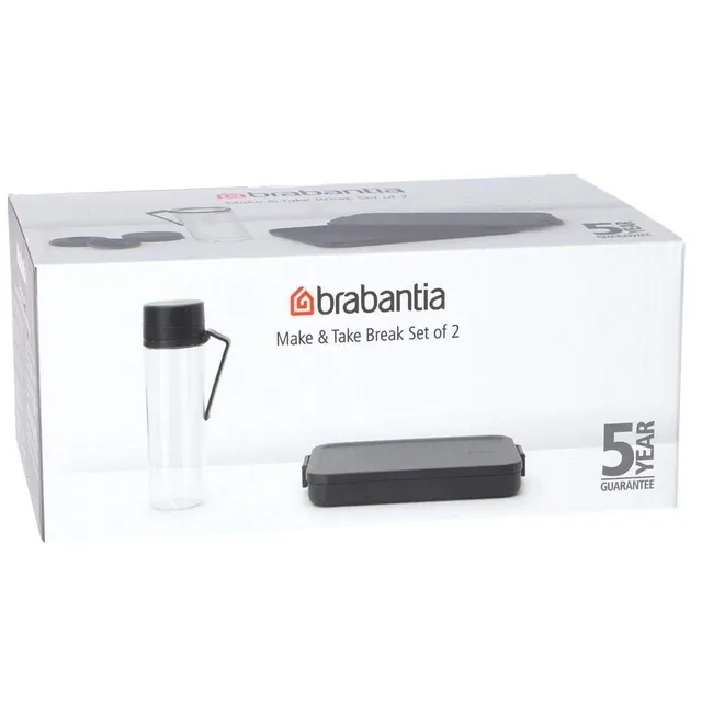 brabantia-make-take-break-set-water-bottle-with-fruit-infuser-flat-lunch-box-set image 1