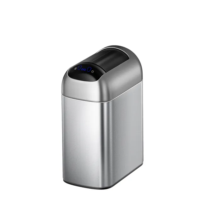 eko-astro-10l-2-6-gallon-slim-motion-sensor-trash-can-with-butterfly-lid-matte-s image 1