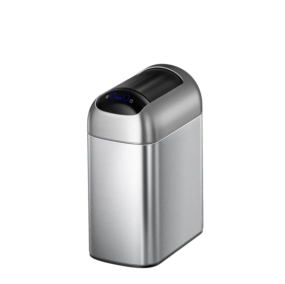 eko-astro-10l-2-6-gallon-slim-motion-sensor-trash-can-with-butterfly-lid-matte-s image 1