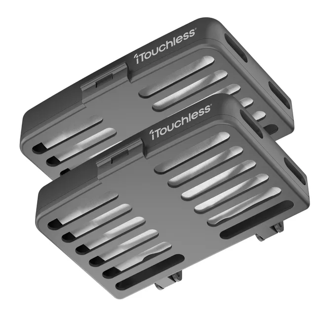 itouchless-absorbx-stick-on-odor-removal-kit-black-2-pack-with-adhesive-backed-f image 1