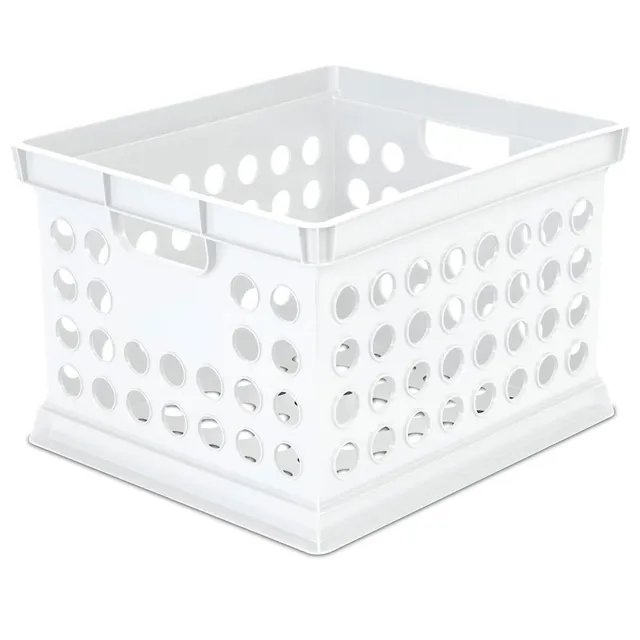 sterilite-storage-crate-with-handles-stackable-plastic-file-bin-white-6-pack image 1