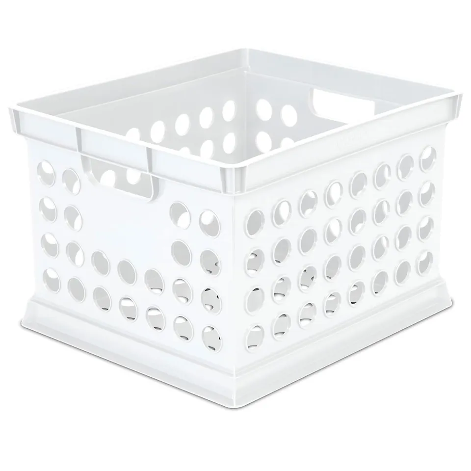 sterilite-storage-crate-with-handles-stackable-plastic-file-bin-white-6-pack image 1