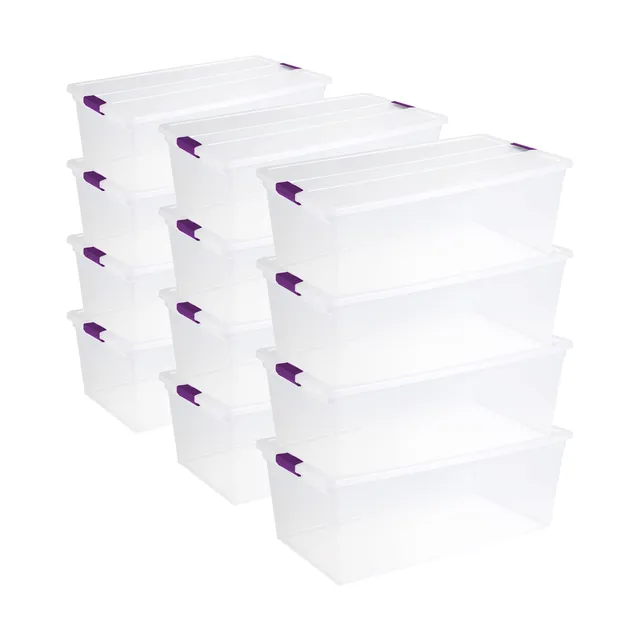 sterilite-110-quart-clearview-latch-box-storage-container-12-pack image 1