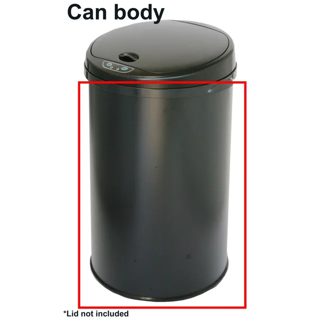 itouchless-black-trash-can-body-replacement-for-mt08rb-8-gallon image 1