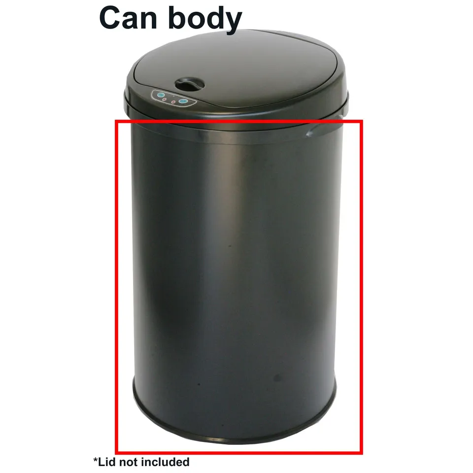 itouchless-black-trash-can-body-replacement-for-mt08rb-8-gallon image 1