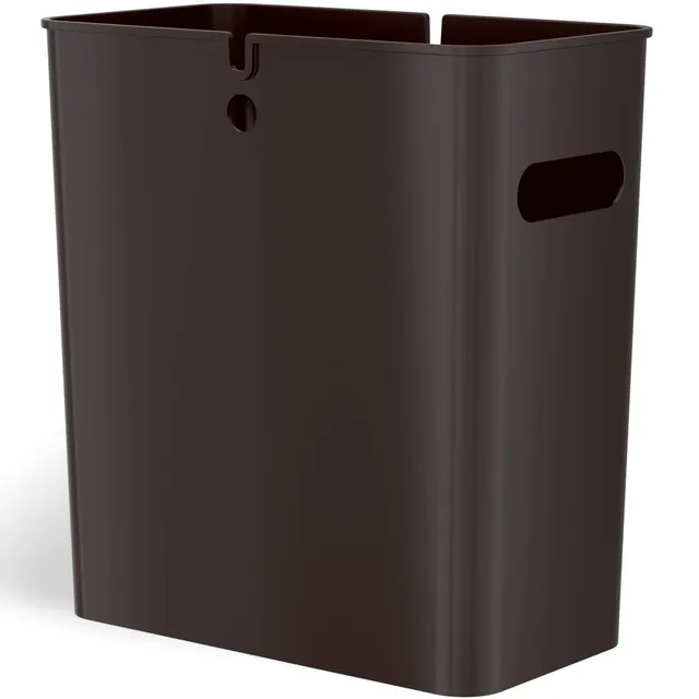 itouchless-slimgiant-4-2-gallon-slim-trash-can-with-handles-and-dual-compartment image 1