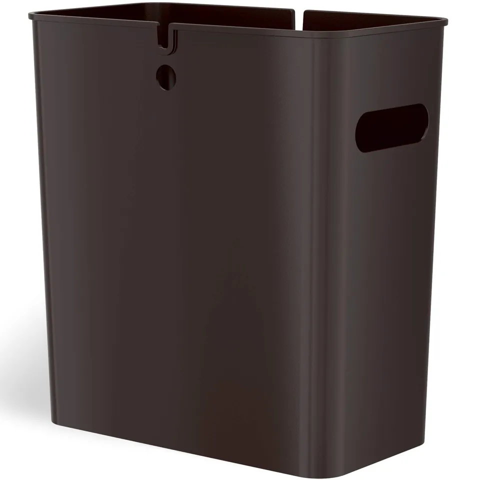 itouchless-slimgiant-4-2-gallon-slim-trash-can-with-handles-and-dual-compartment image 1