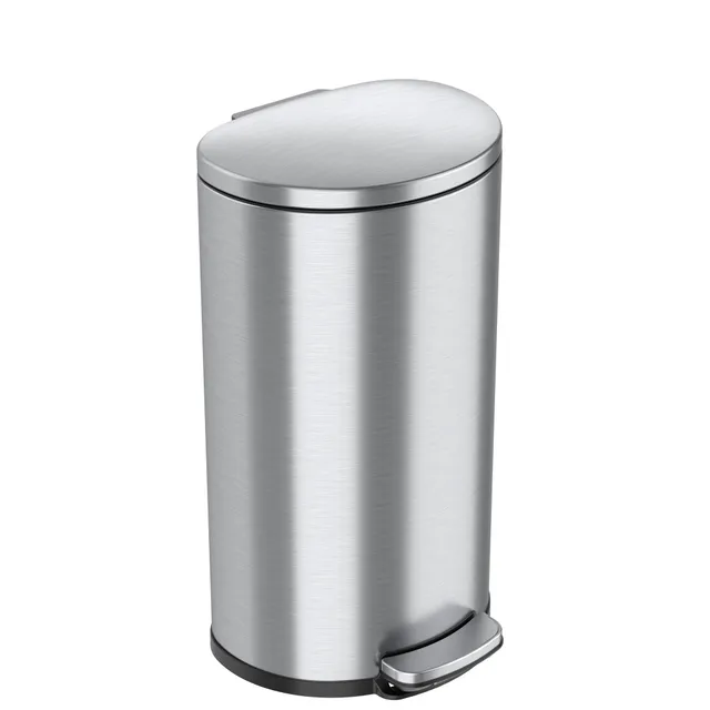 itouchless-30-liter-8-gallon-softstep-semi-round-step-kitchen-trash-can-with-abs image 1