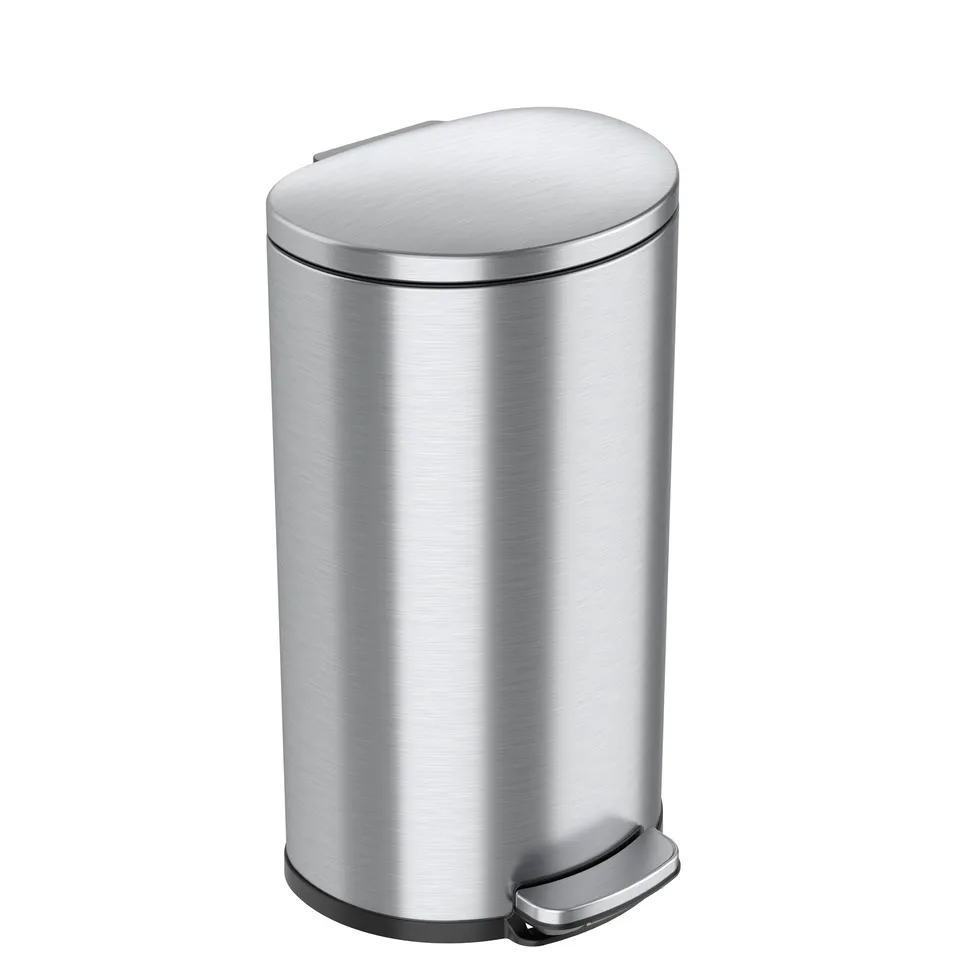 itouchless-30-liter-8-gallon-softstep-semi-round-step-kitchen-trash-can-with-abs image 1