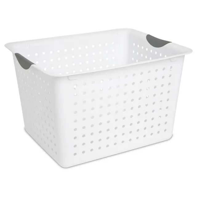 sterilite-6-pack-deep-ultra-basket-large-open-top-plastic-storage-bin-white-16x1 image 1