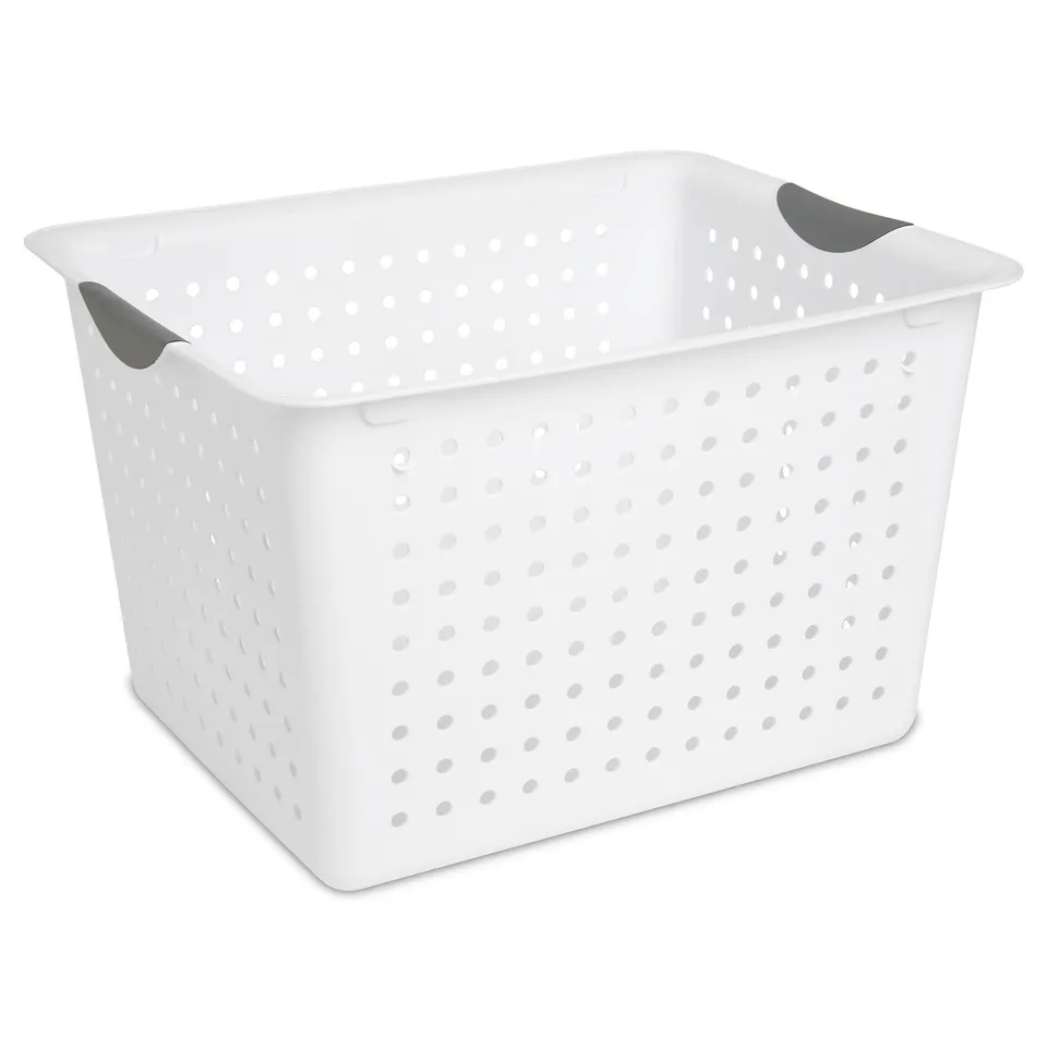 sterilite-6-pack-deep-ultra-basket-large-open-top-plastic-storage-bin-white-16x1 image 1