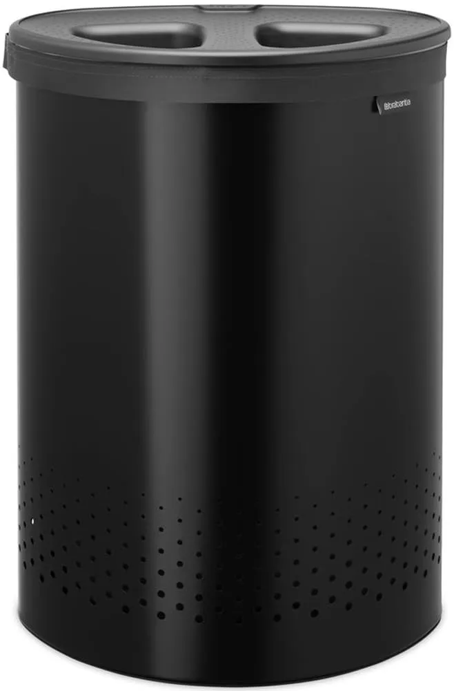 brabantia-selector-laundry-basket-with-lid-14-5-gal-2-compartment-washing-basket image 1