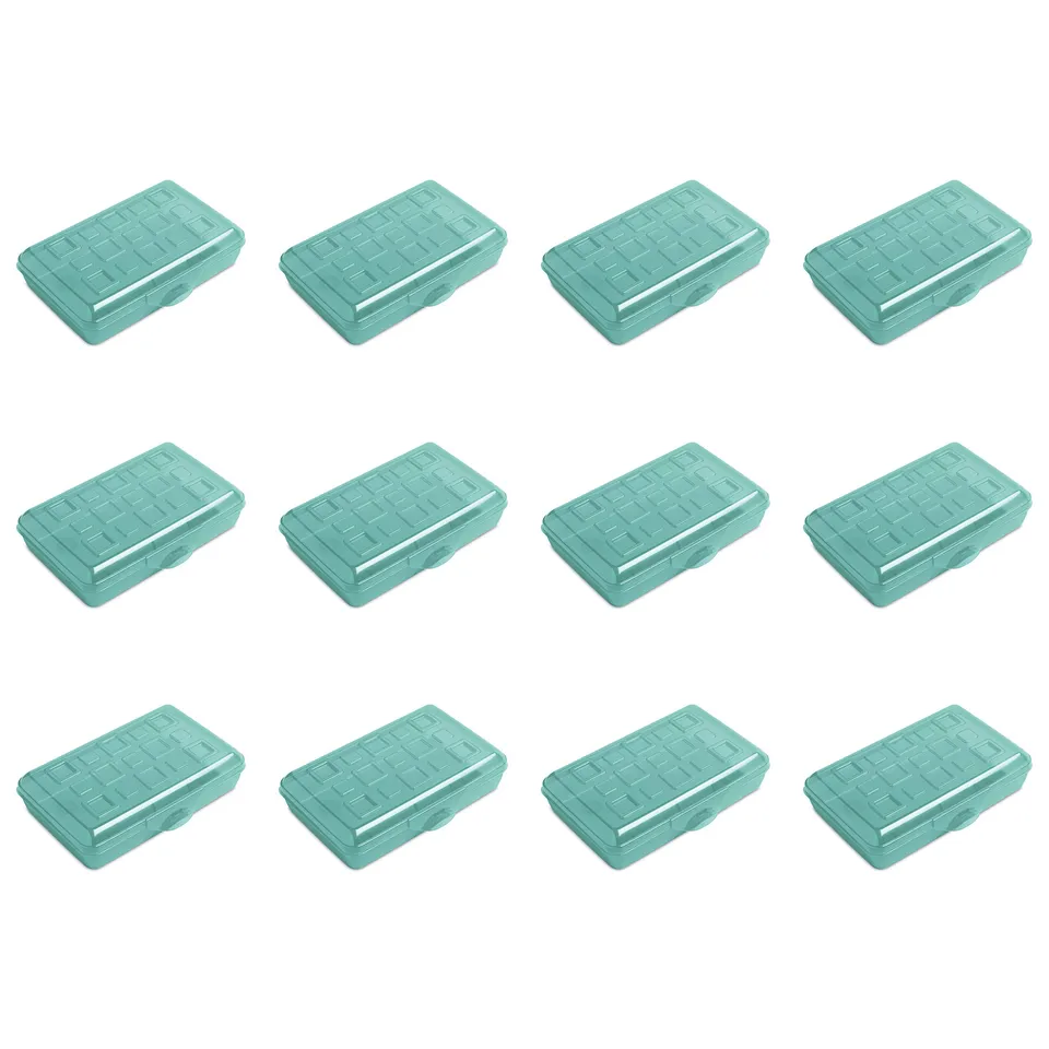 sterilite-17226w12-school-box-12-pack-molokai-blue-tint-compact-pencil-boxes-for image 1