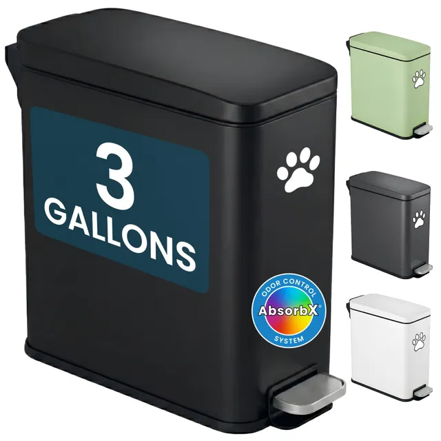itouchless-3-gallon-12-liter-dog-poop-trash-can-with-lid-absorbx-odor-filter-out image 1