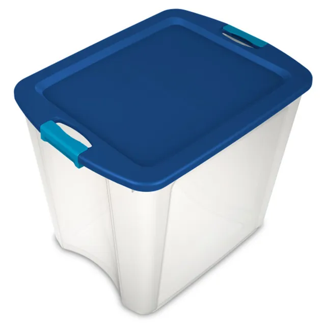 sterilite-26-gallon-latch-and-carry-storage-tote-box-container-8-pack-clear-plas image 1