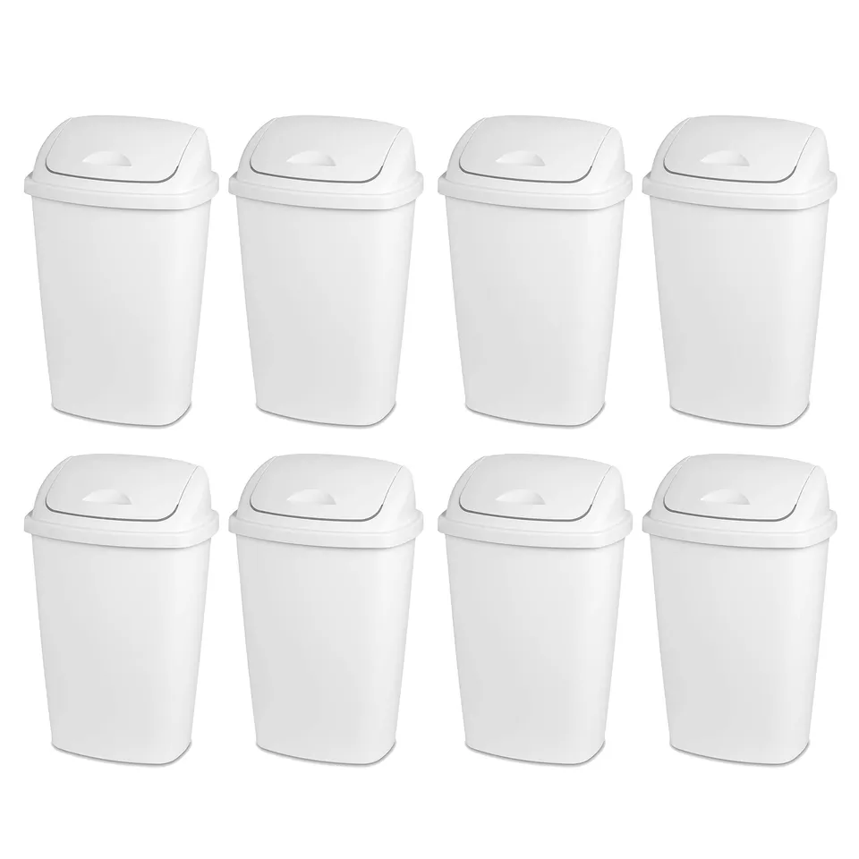 sterilite-13-2-gallon-swingtop-waste-basket-plastic-trash-can-or-recycling-bin-8 image 1