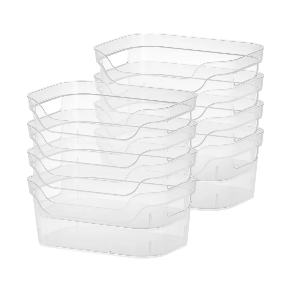 sterilite-9-5-x-6-5-x-4-inch-small-open-scoop-front-clear-storage-bin-with-carry image 1