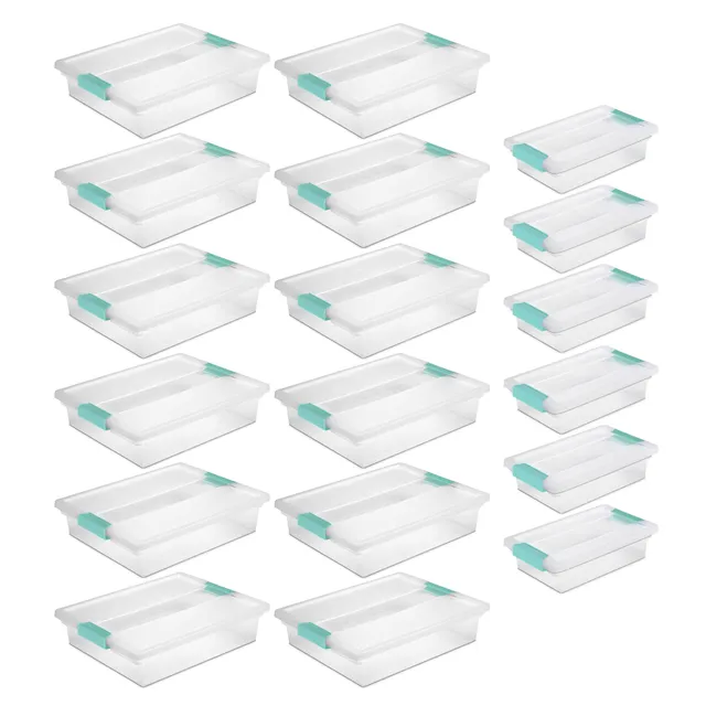 sterilite-18-pack-large-and-small-clip-storage-organizer-bins-with-secure-latchi image 1