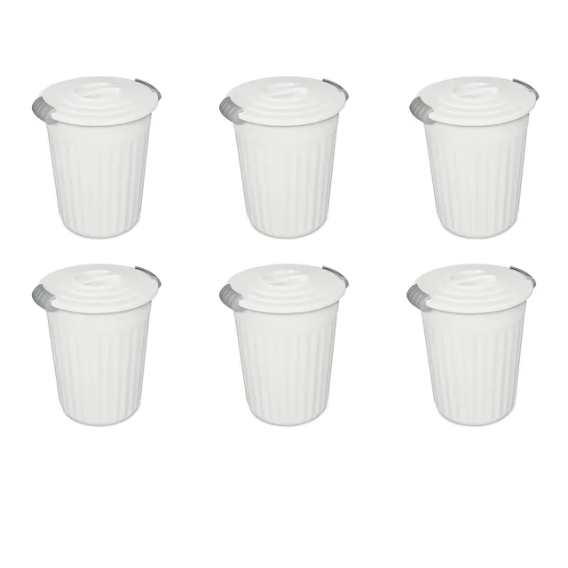 sterilite-24-qt-latching-utility-can-with-lid-6-pack-white image 1