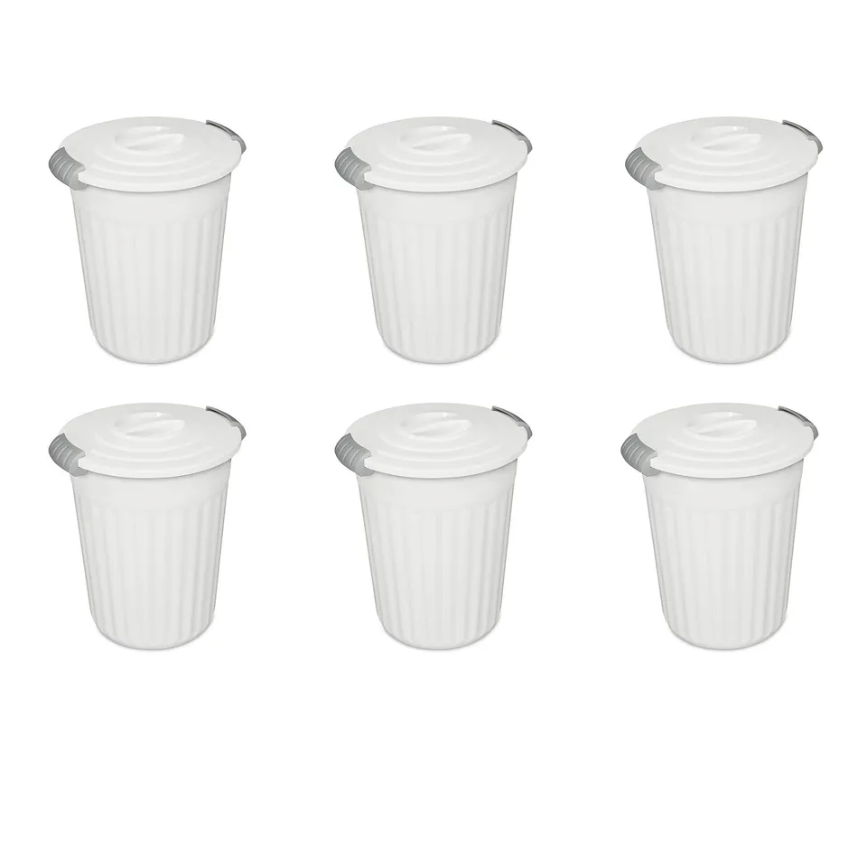 sterilite-24-qt-latching-utility-can-with-lid-6-pack-white image 1