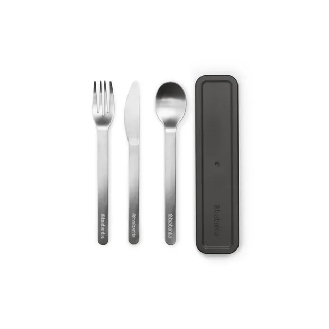 brabantia-make-take-cutlery-set-with-case-3-piece-stainless-steel-travel-cutlery image 1