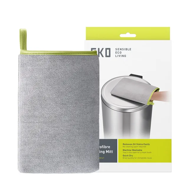eko-microfibre-cleaning-mitt-for-stainless-steel-lint-free-reusable-dual-sided image 1