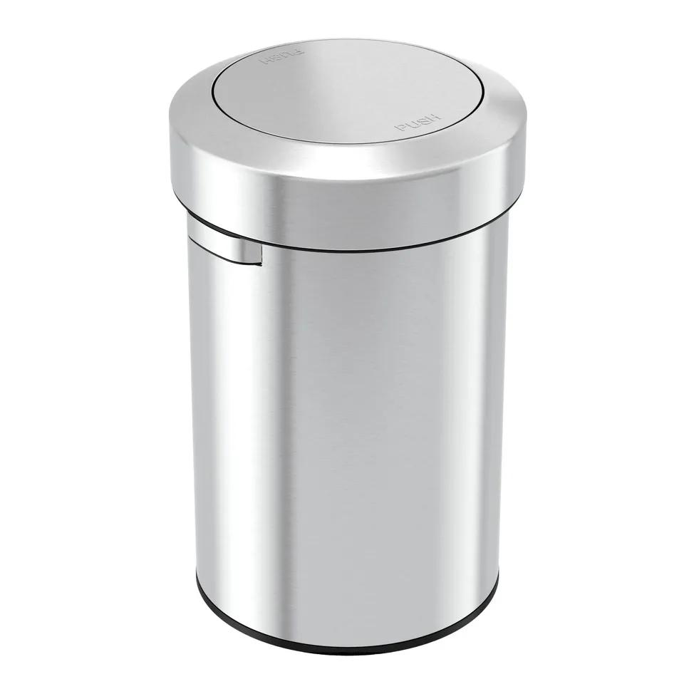 itouchless-titan-17-gallon-swing-open-trash-can-stainless-steel-self-balancing-f image 1