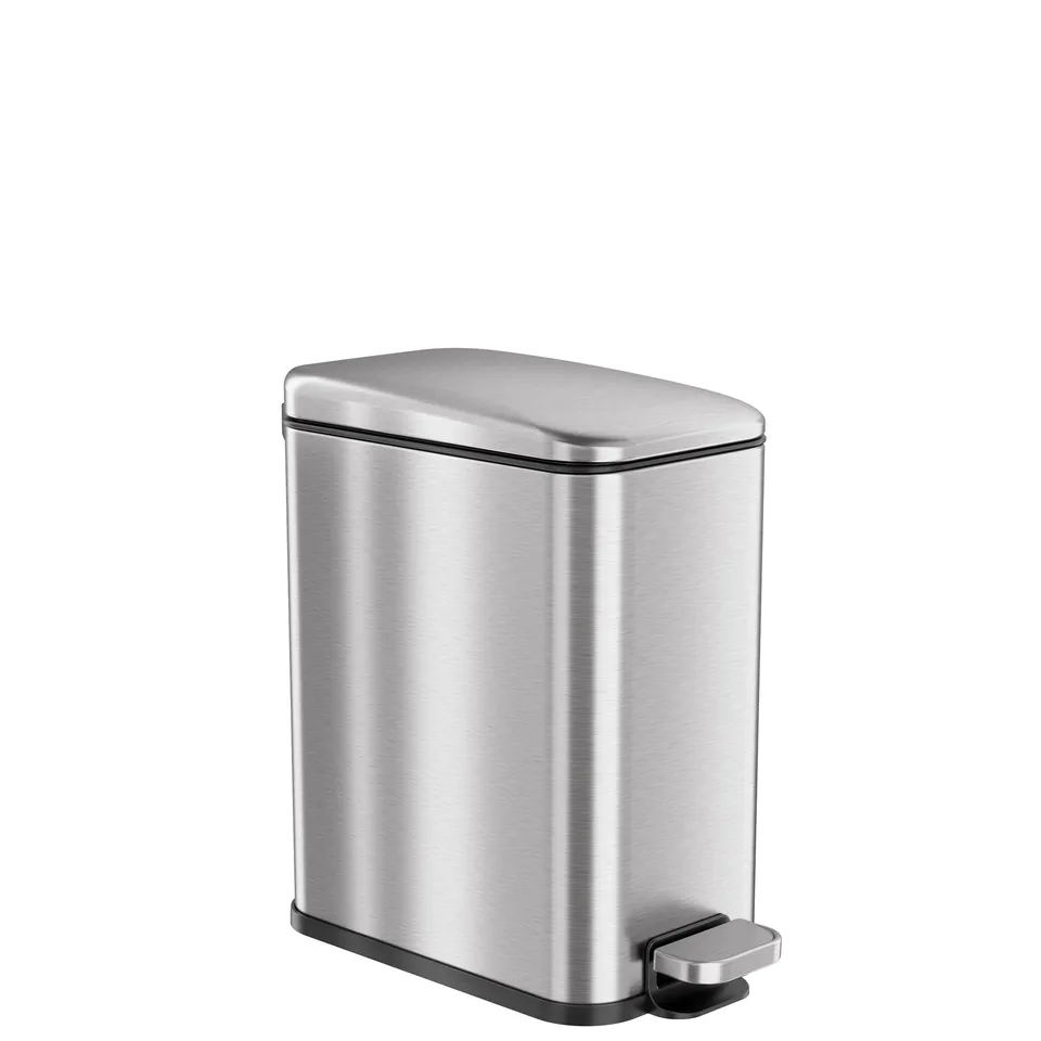 itouchless-softstep-5-liter-1-32-gallon-slim-stainless-steel-step-bathroom-trash image 1
