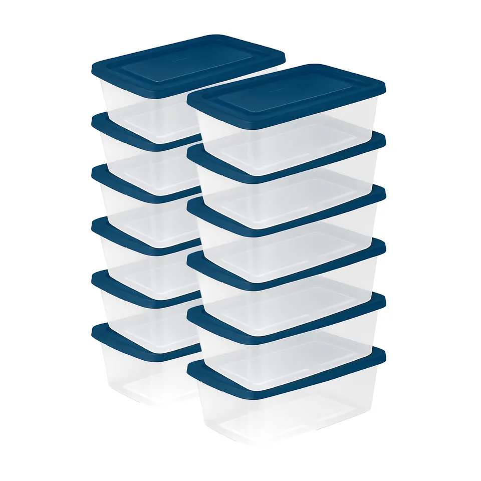 sterilite-stackable-6-qt-storage-box-container-with-clear-lid-marine-blue-60-pac image 1