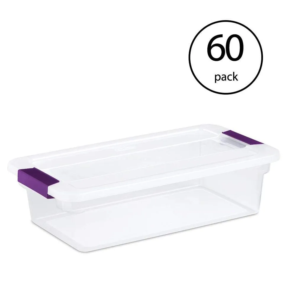 sterilite-6-quart-clearview-latch-box-storage-tote-container-60-pack image 1