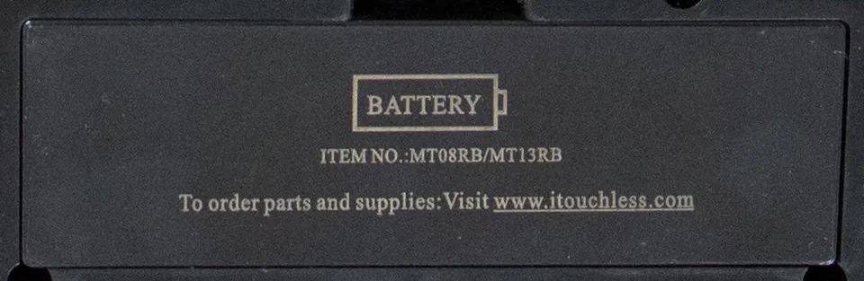 itouchless-mt08rb-mt13rb-replacement-battery-cover-compatible-with-8-and-13-gall image 1