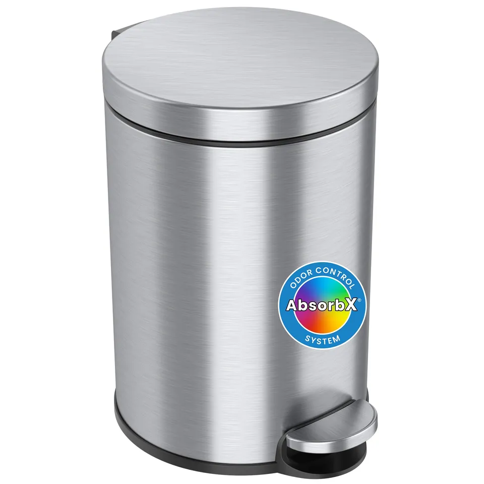 itouchless-softstep-3-2-gallon-stainless-steel-step-trash-can-with-odor-control- image 1